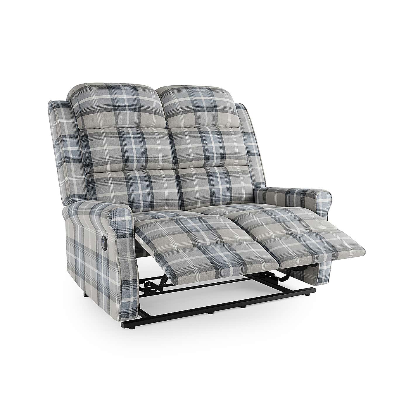 Edith 2 Seater Electric Recliner Check Print
