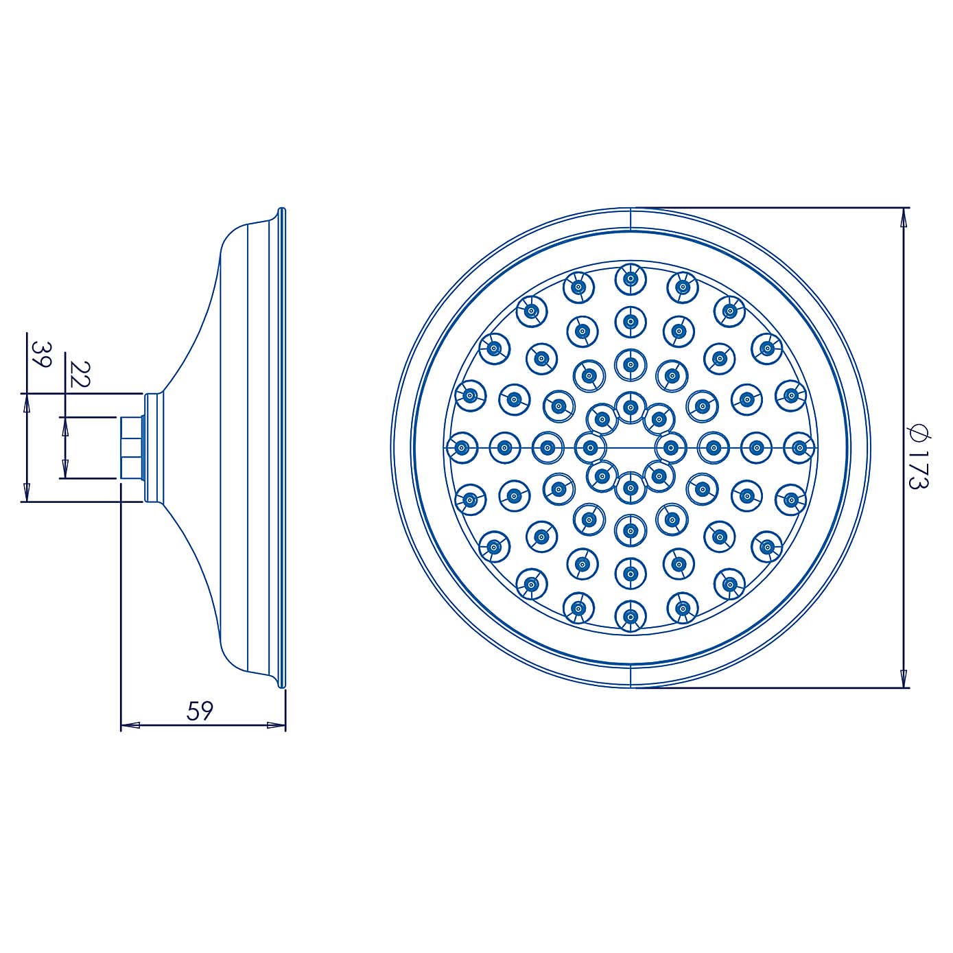 Traditional Rain Shower Overhead