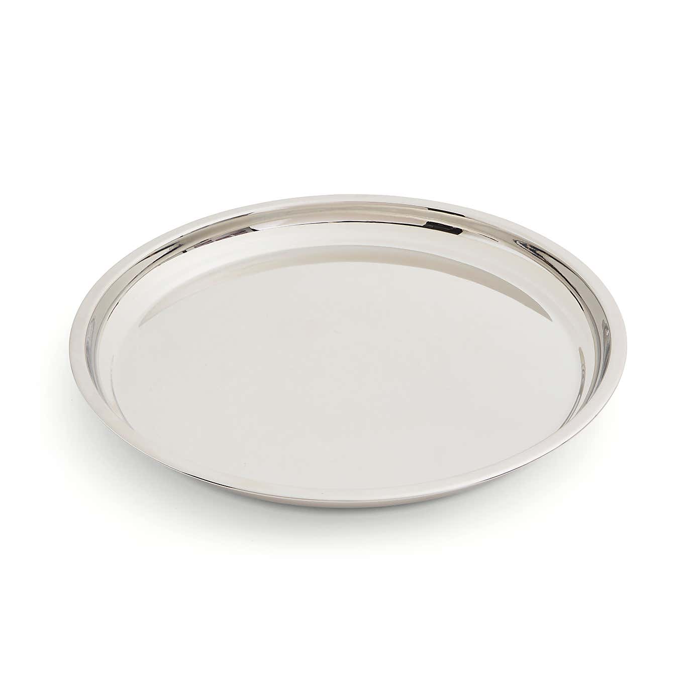 Round Stainless Steel Serving Tray