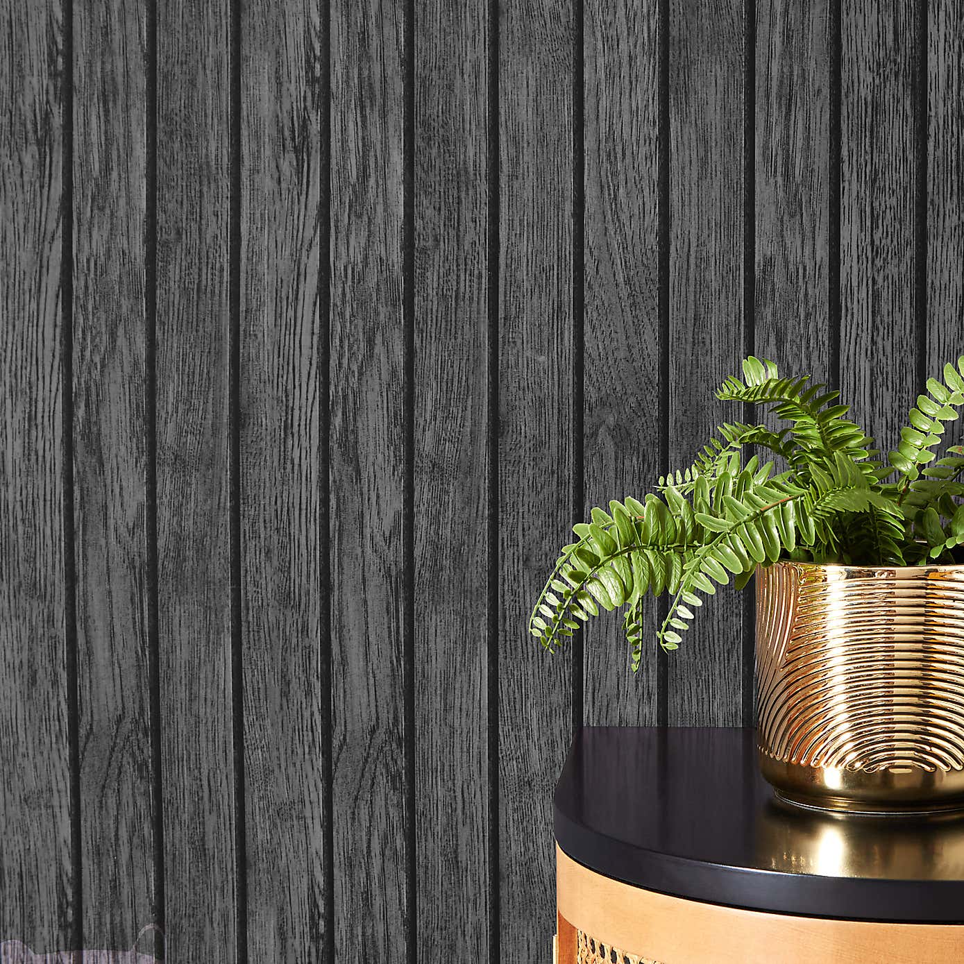 Wooden Slat Panel Wallpaper