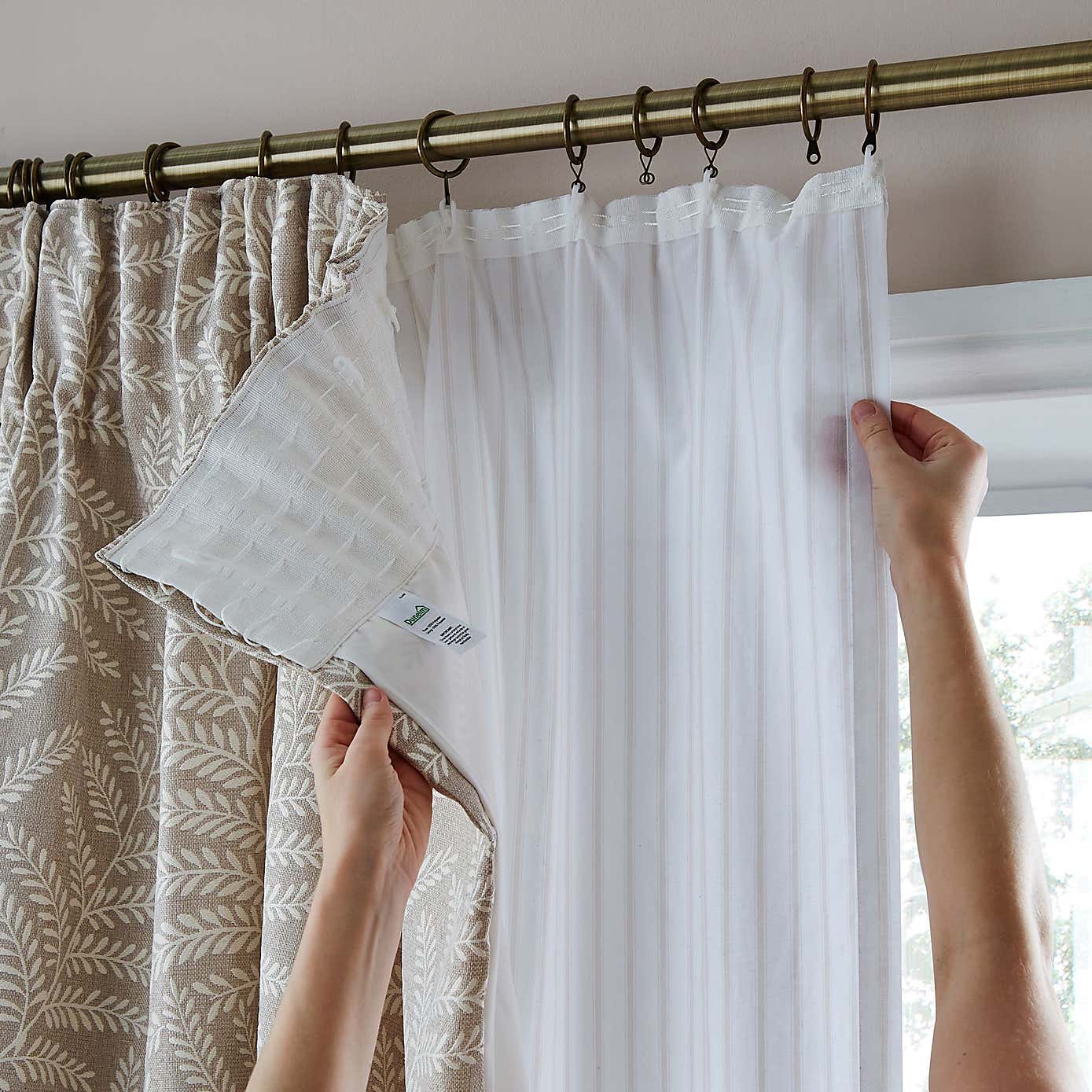 Twill Stripe Eyelet Curtain Linings