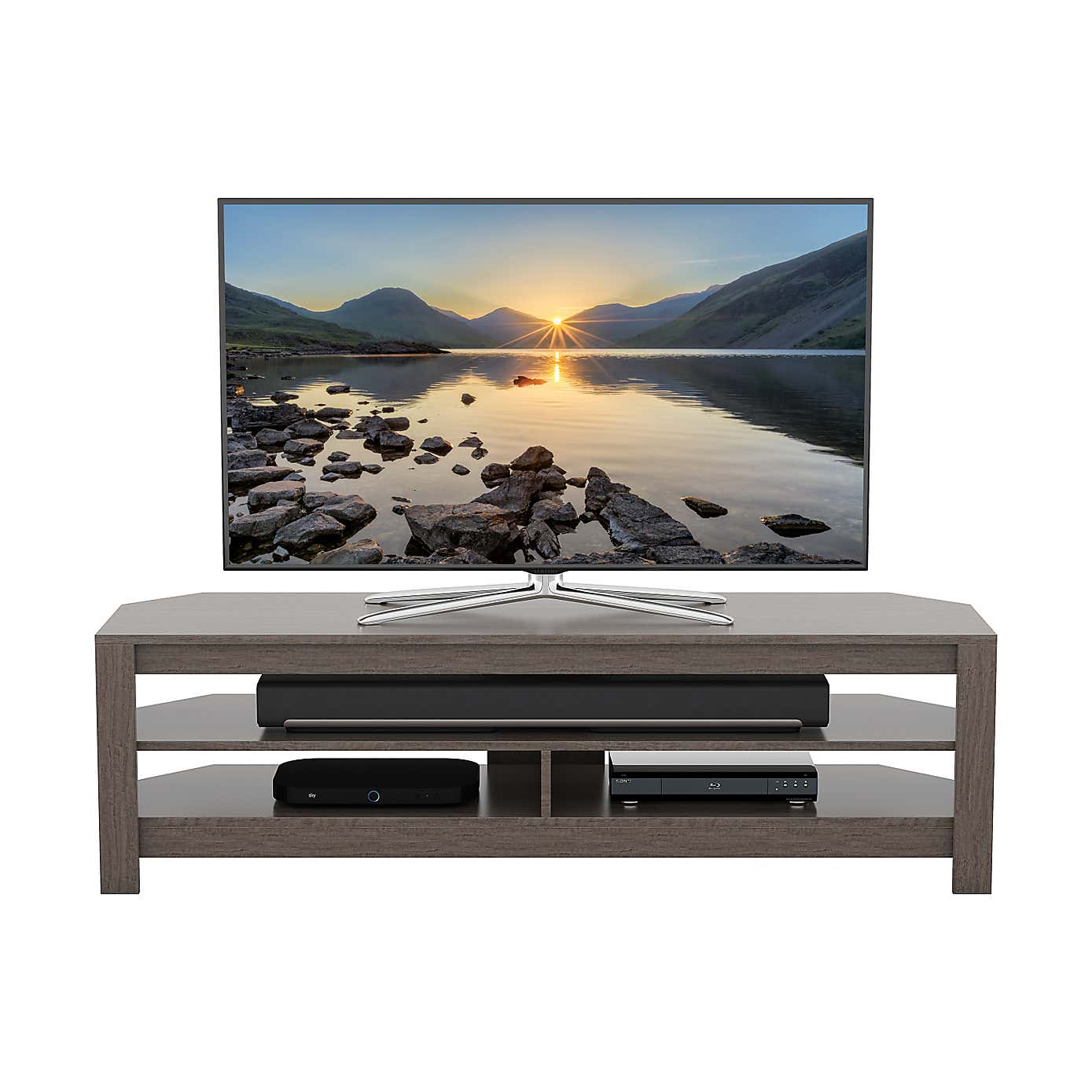 Calibre Wide TV Stand 140cm, Oak Effect