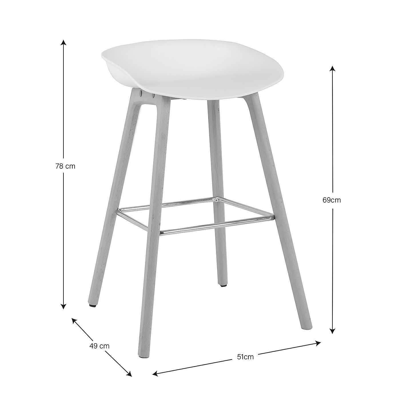 Erik White Bar Stool