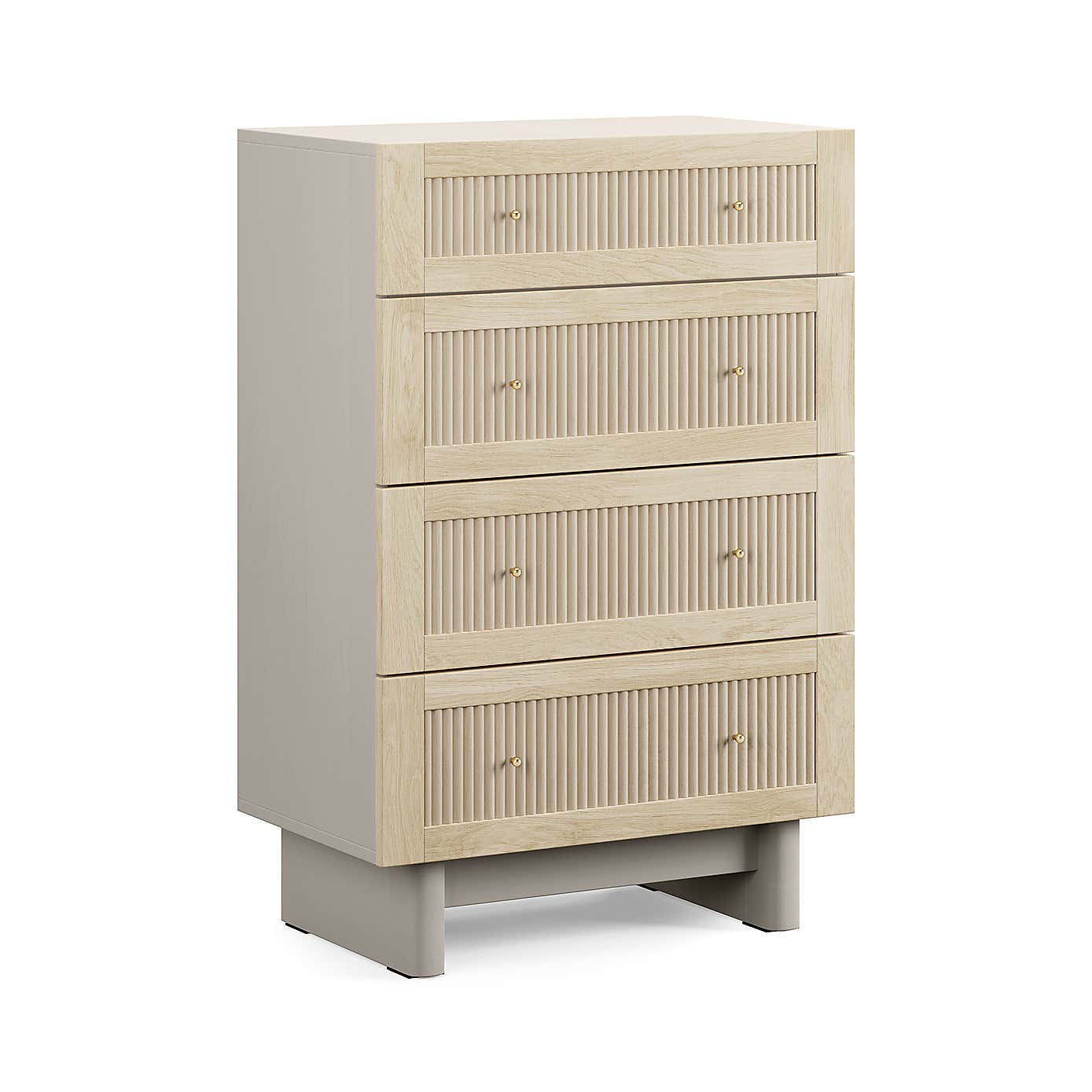 Maeva 4 Drawer Chest, Light Oak Effect