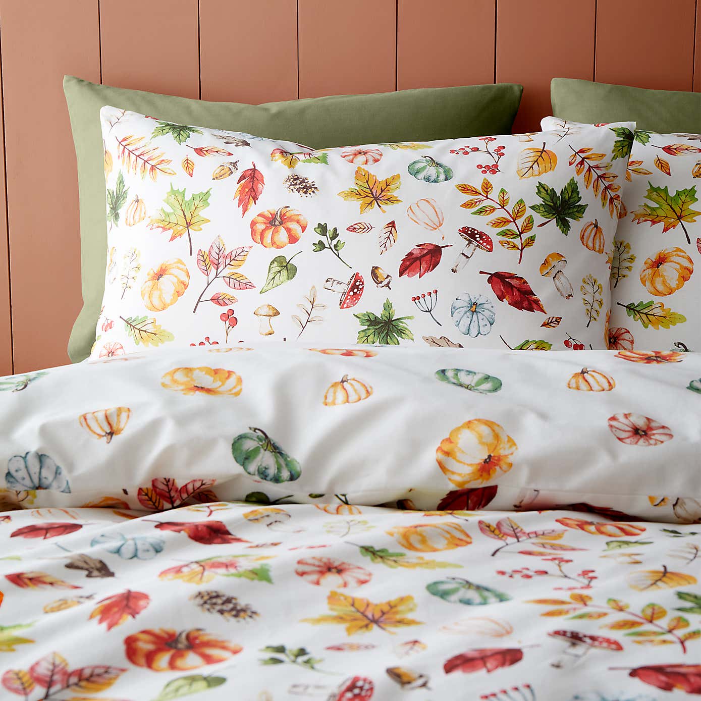 Catherine Lansfield Pumpkins Duvet Cover and Pillowcase Set