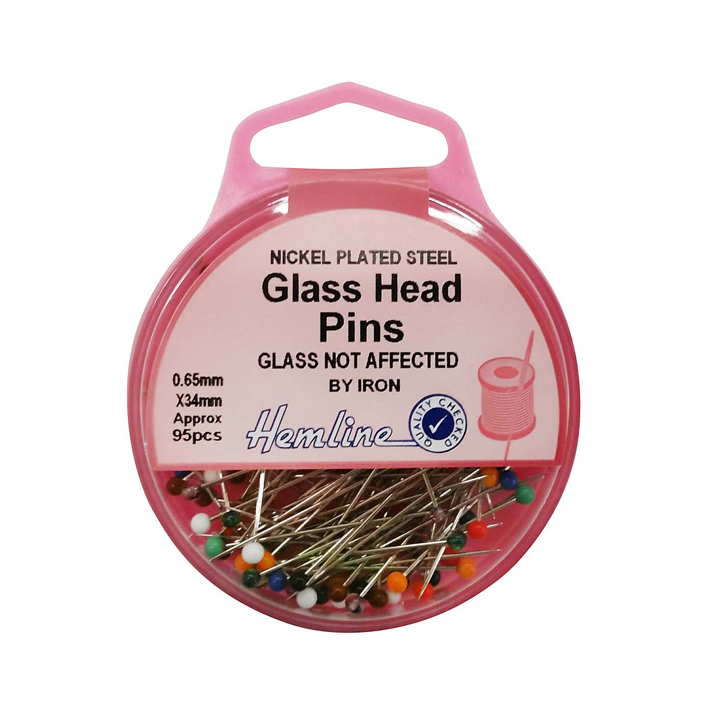 Hemline Glass Headed Pins