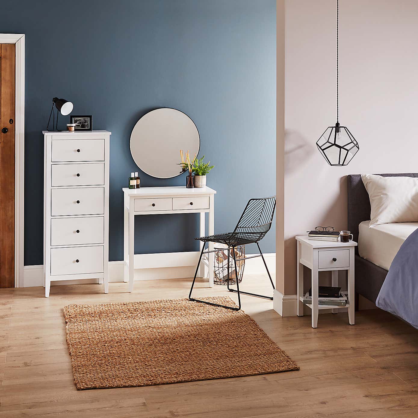 Lynton Compact White Tall Boy