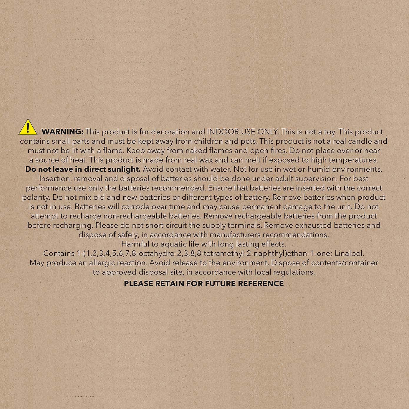 Set of 3 Black Tea & Patchouli LED Pillar Candles