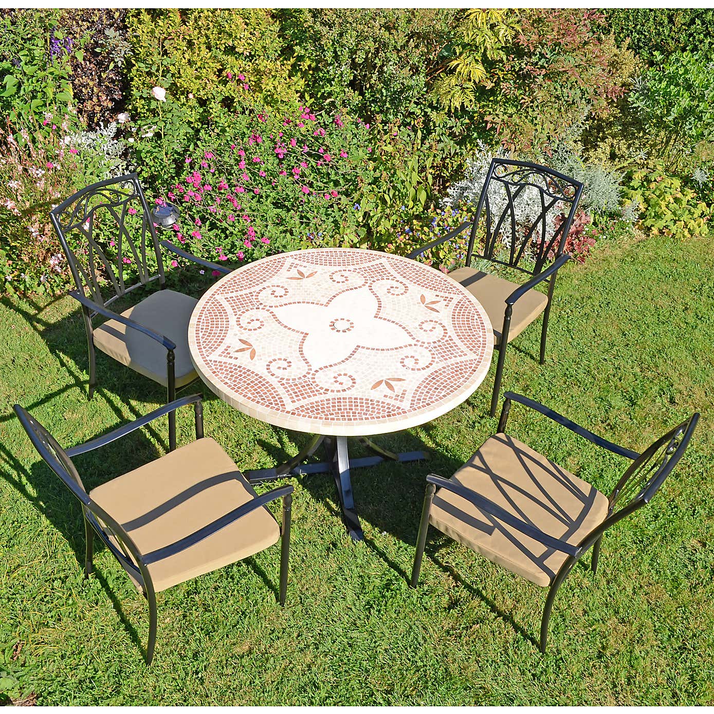 Provence Dining Table with 4 Ascot Chairs Set