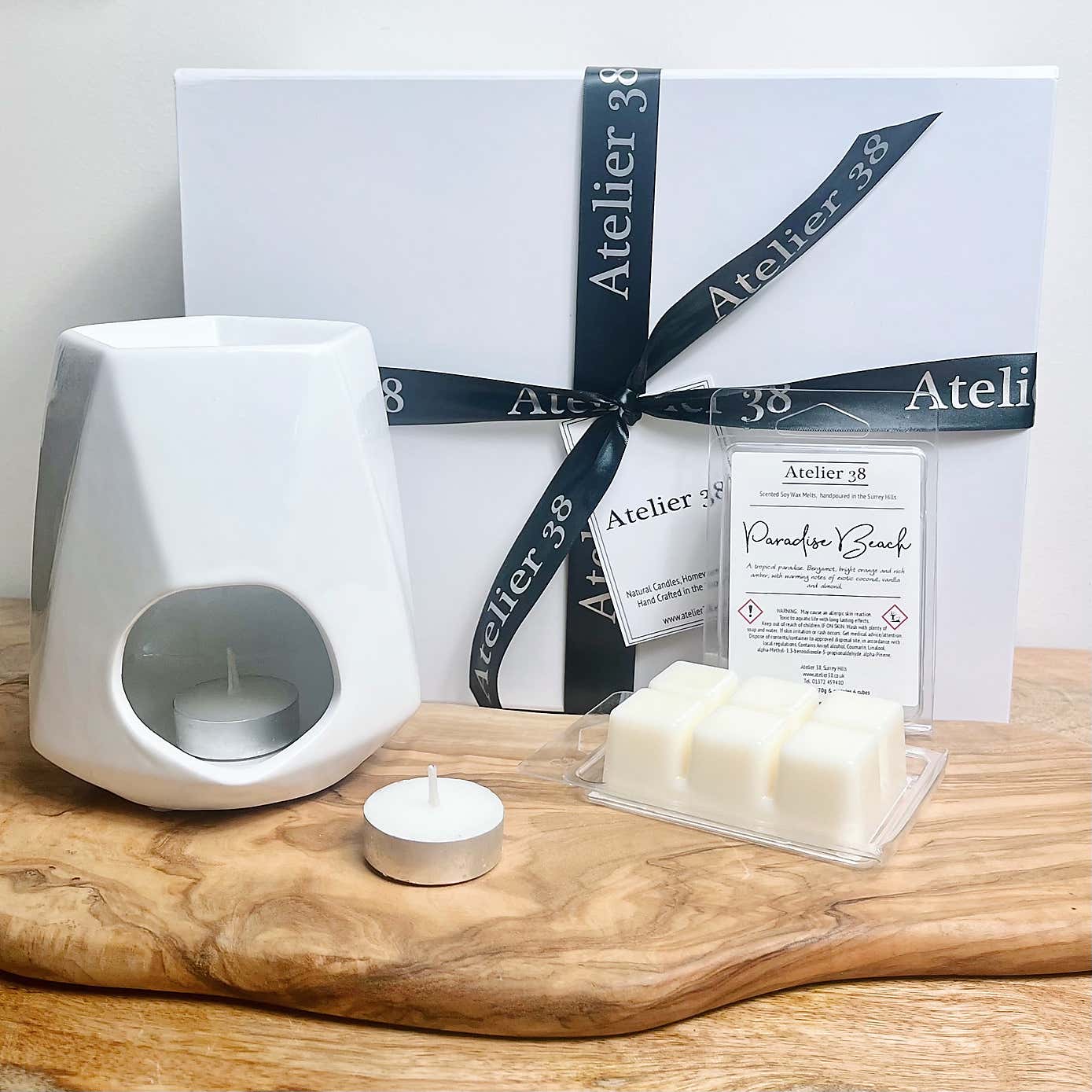 Atelier 38 Geo Burner and Fresh Wax Melt Gift Set