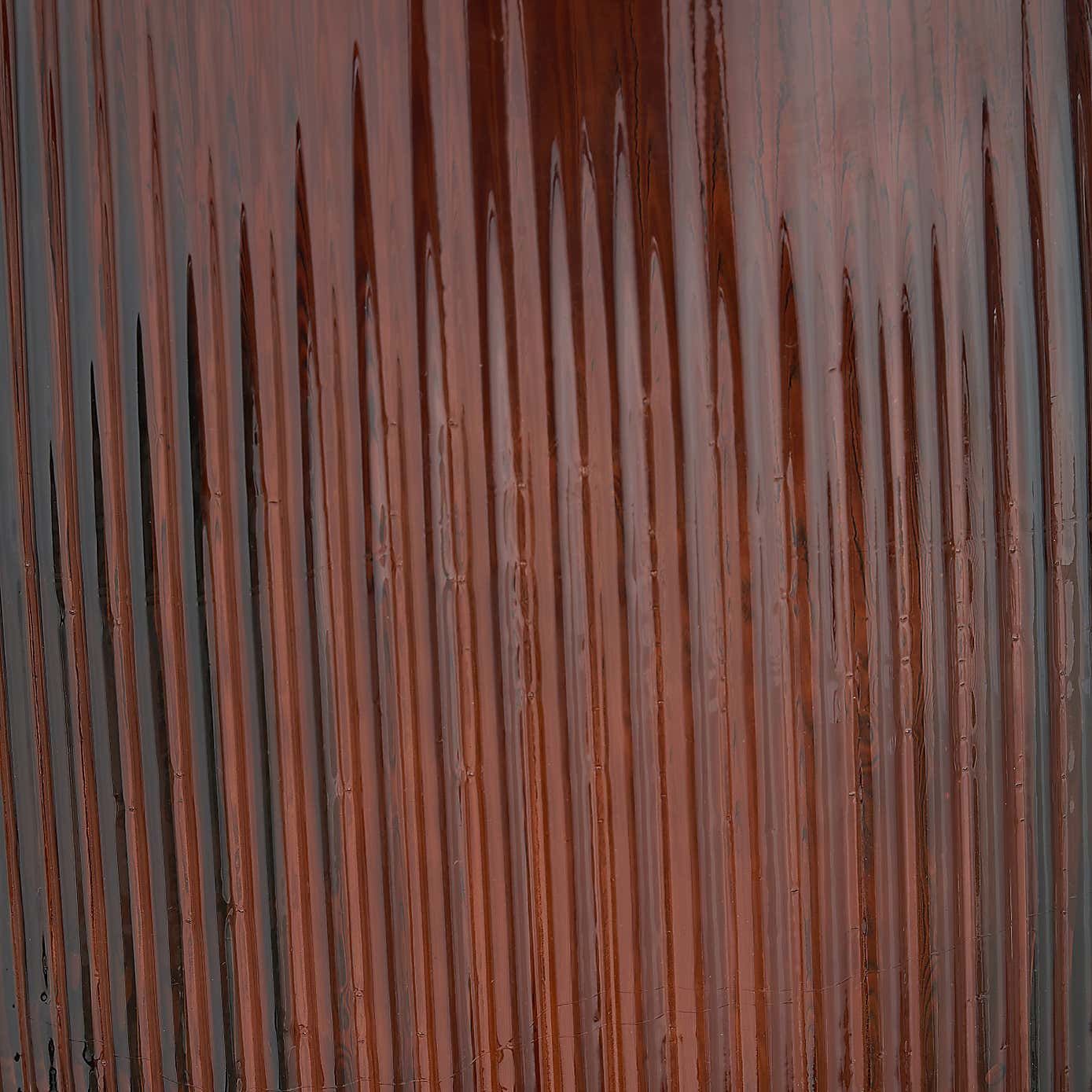 Tall Ribbed Recycled Glass Vase