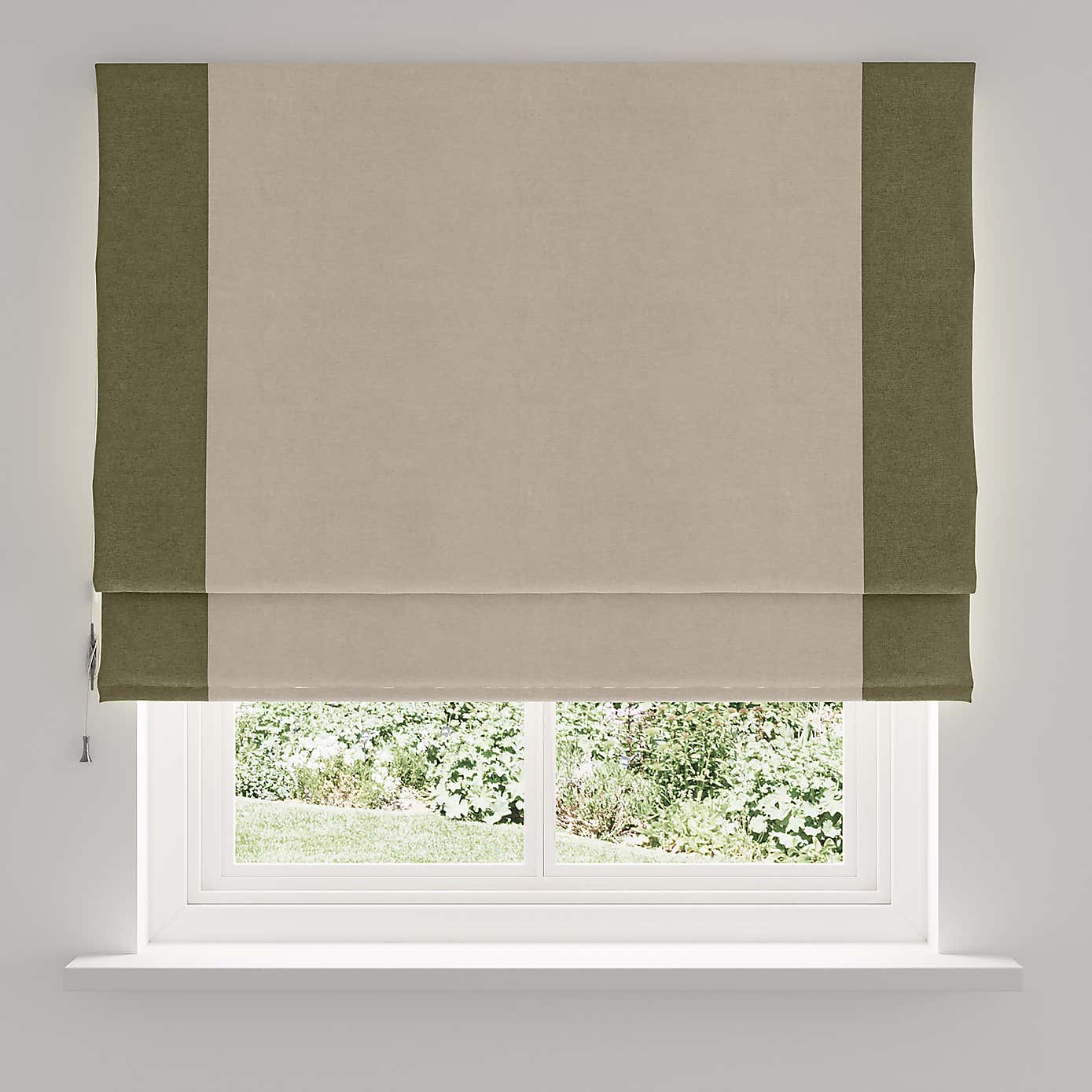 Luna Bordered Blackout Roman Blind