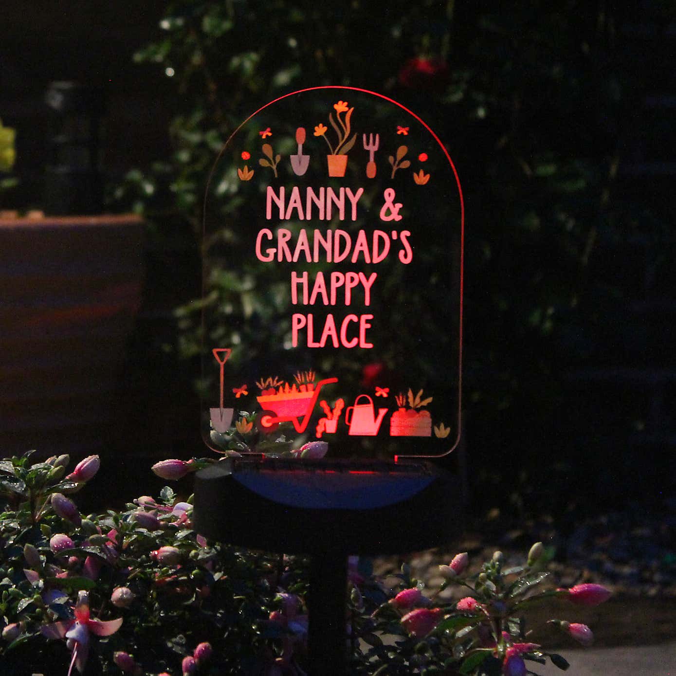 Personalised Vegetable Patch Outdoor Solar LED Light