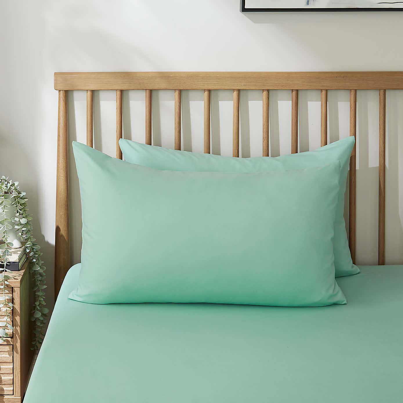 Super Soft Plain Polyester Standard Pillowcase Pair