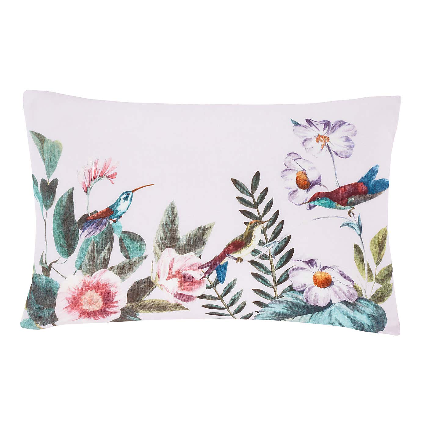 Peacock Gardenia Grey 100% Cotton Duvet Cover and Pillowcase Set