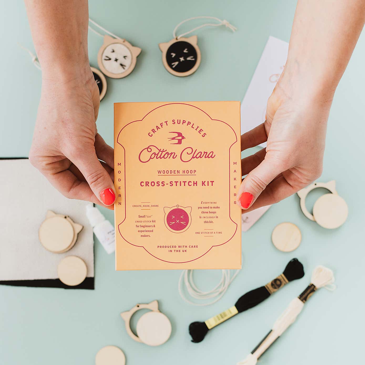 Cotton Clara Mini Cats Cross Stitch Kit