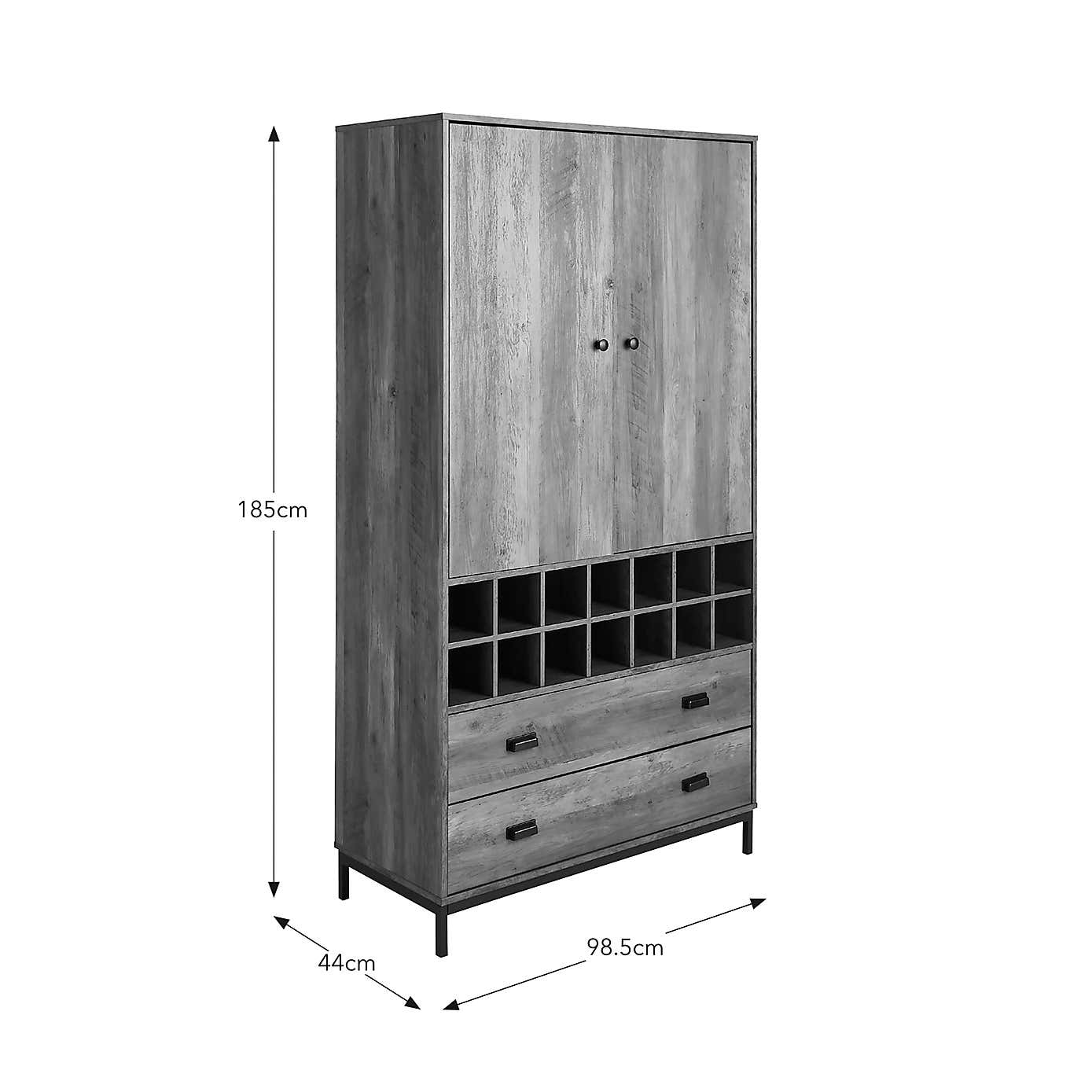 Fulton Double Larder Unit, Pine