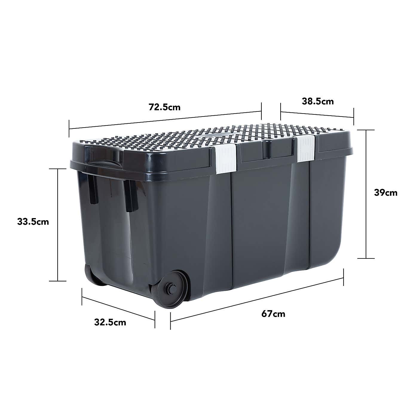 Wham DIY 100L Black Tough Storage Cart