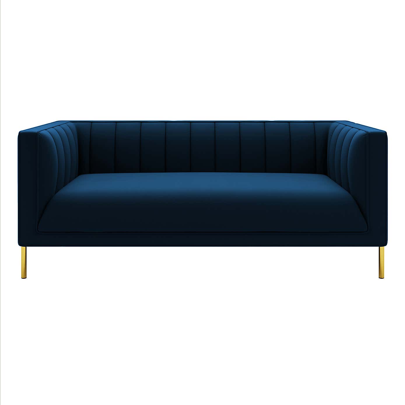 Bellamy Velvet 2 Seater Sofa - Grey