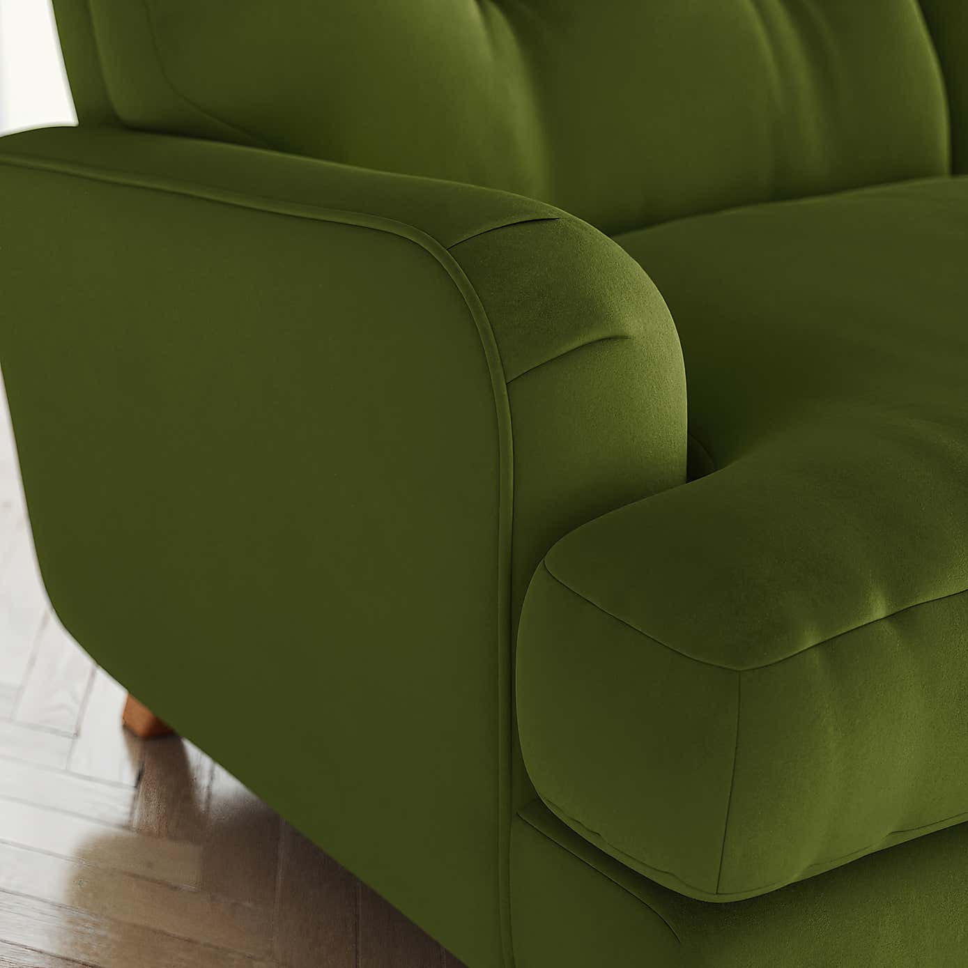 Martha Matte Plush Velvet 3 Seater Sofa