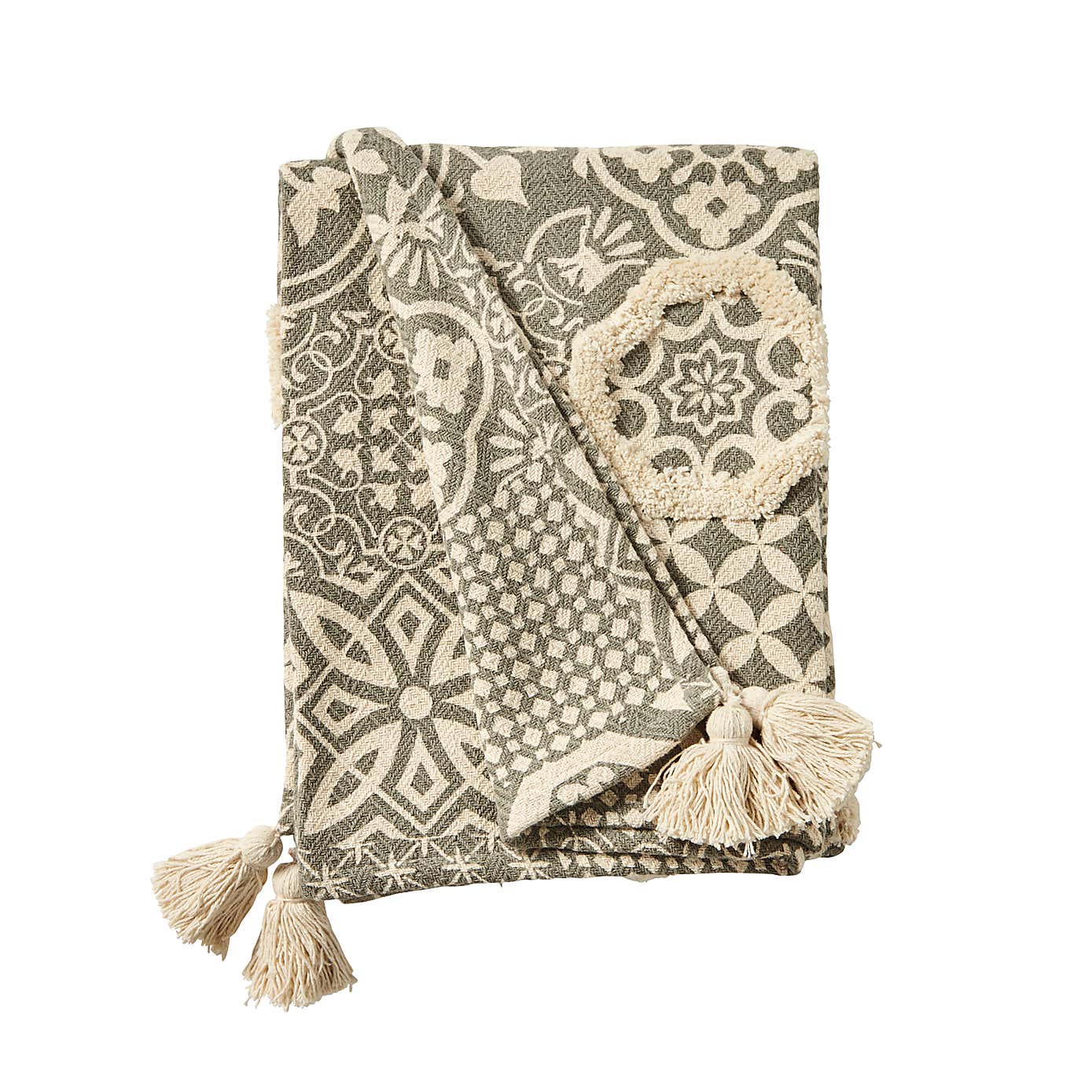 Purity Grey Tile Throw