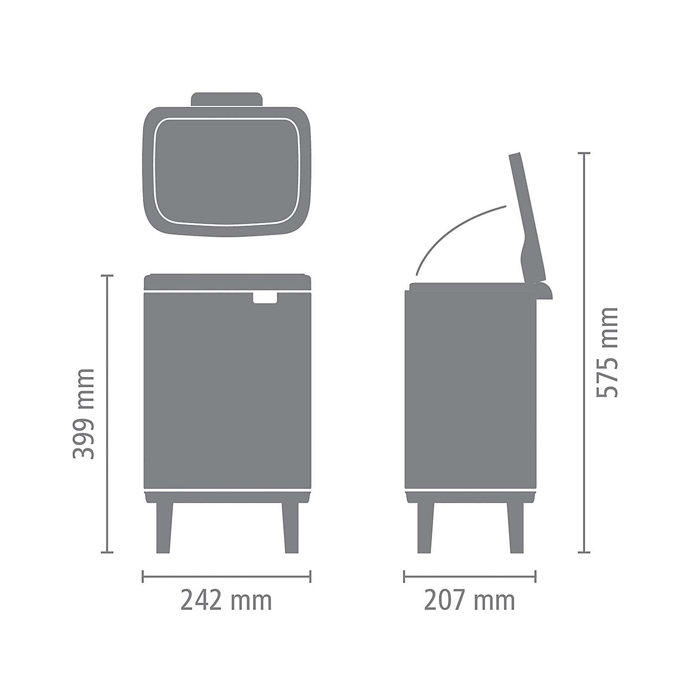 Brabantia Bo 7L Waste Bin Hi