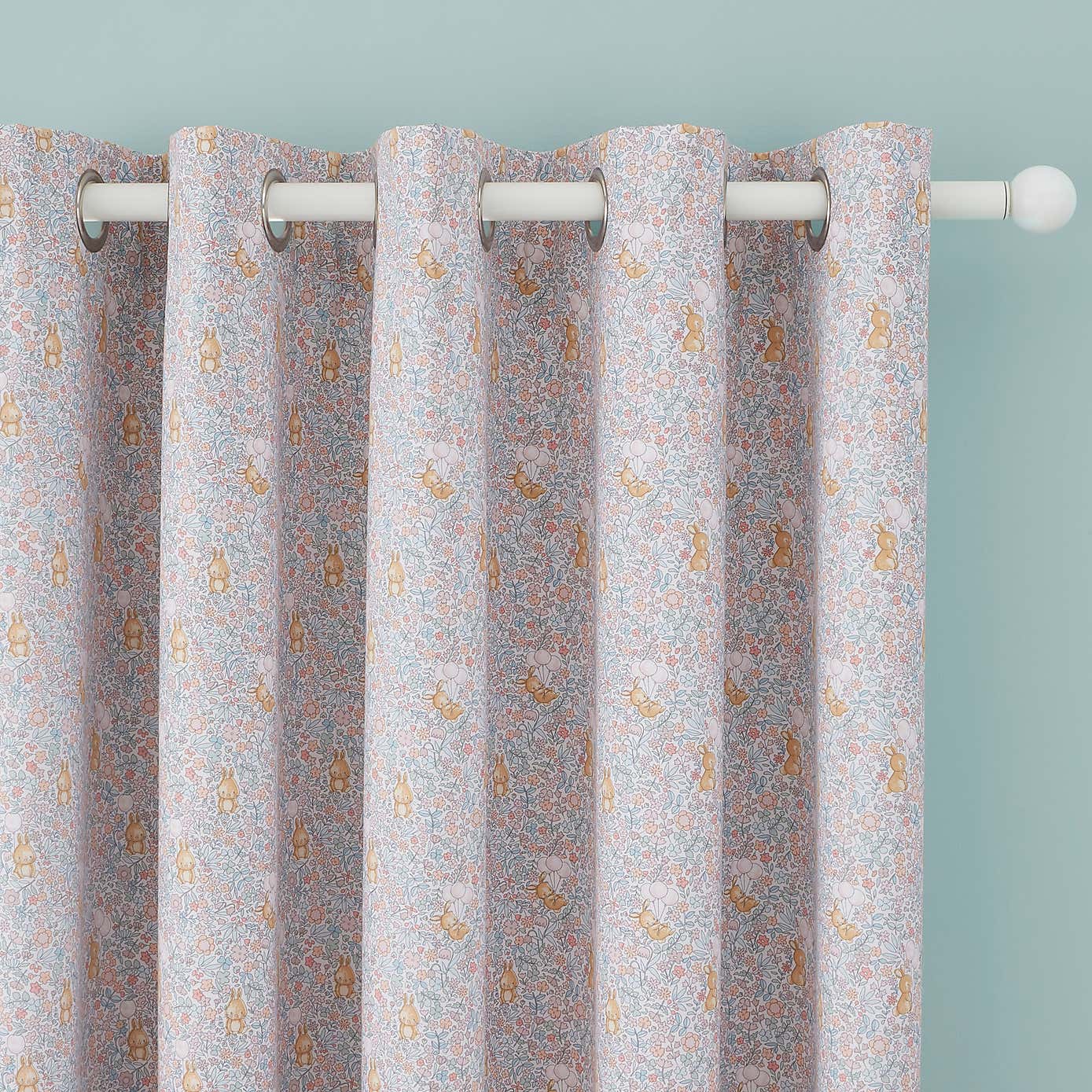 Ditsy Bunny Blackout Eyelet Curtains