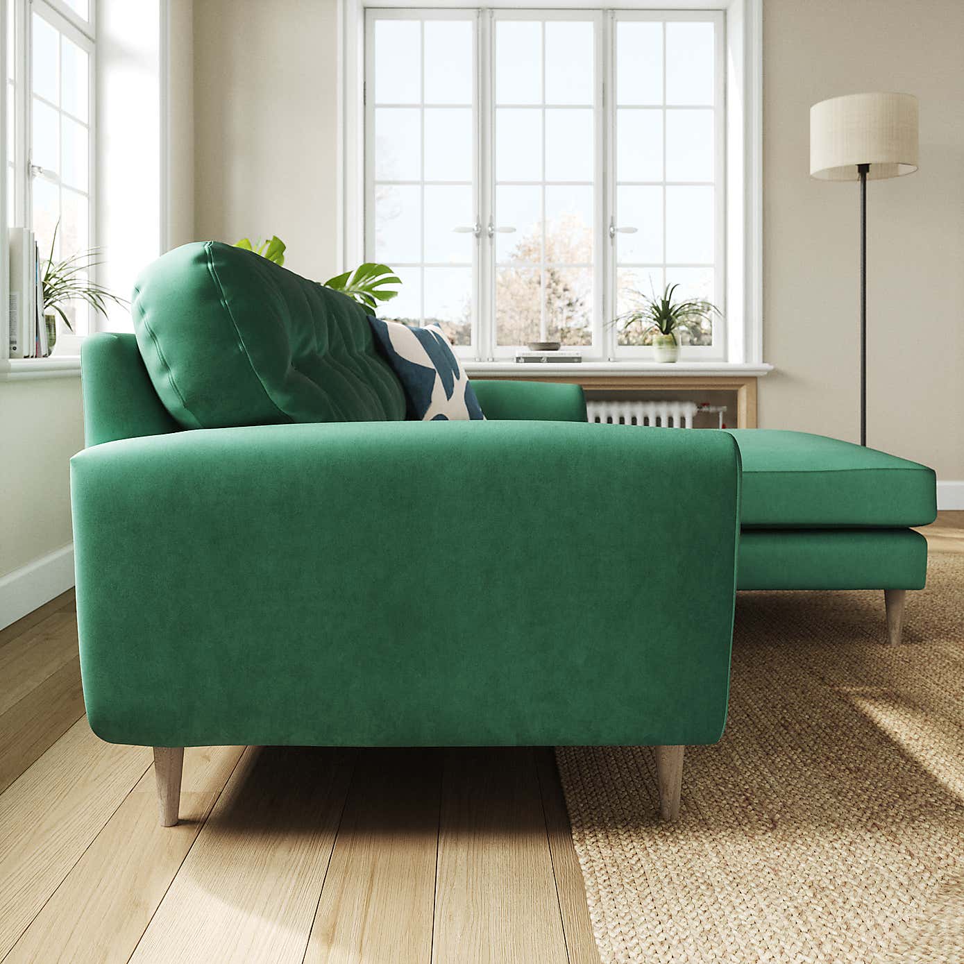 Sven Opulent Velvet Corner Chaise Sofa