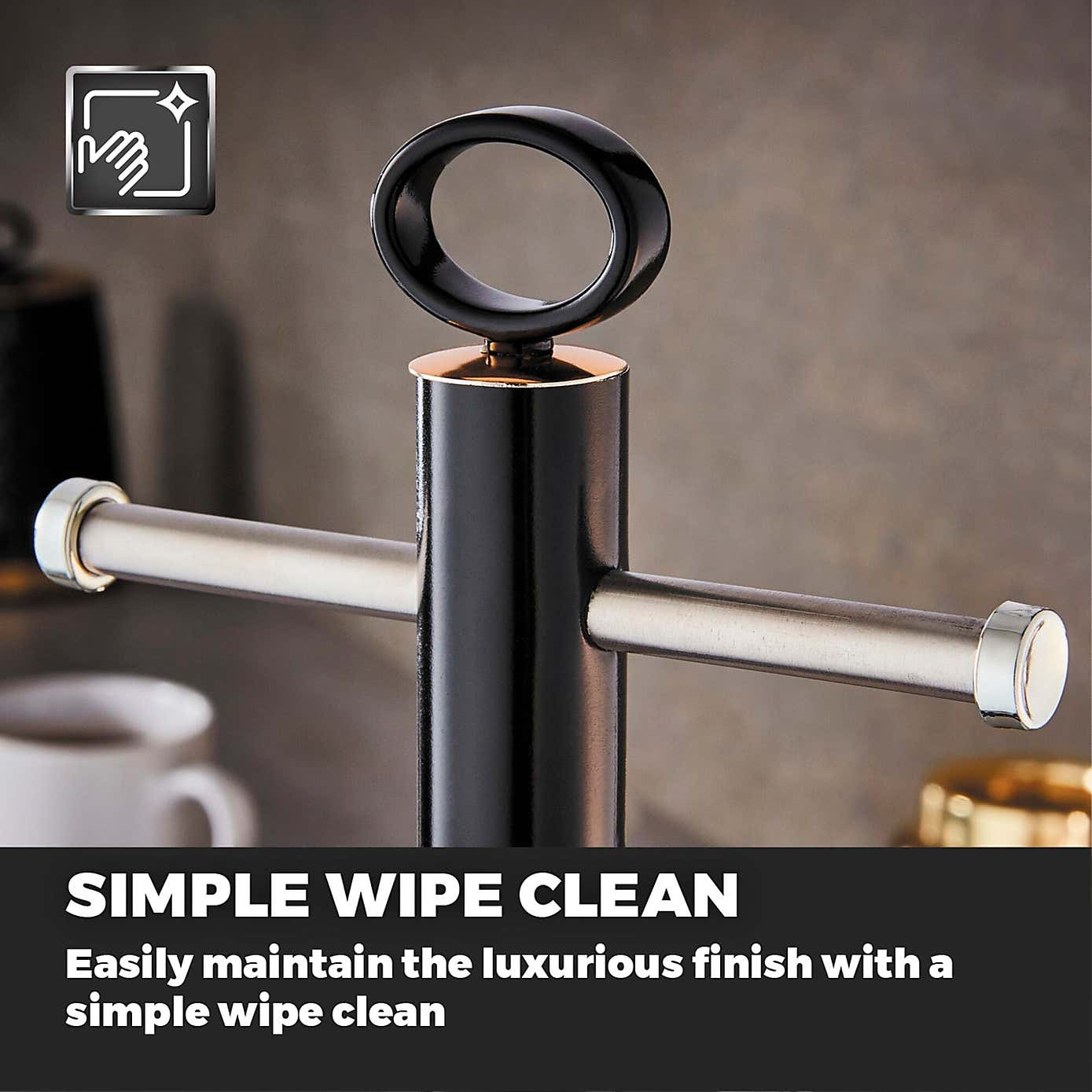 Tower Empire 6 Cup Mug Tree & Kitchen Roll Holder Set