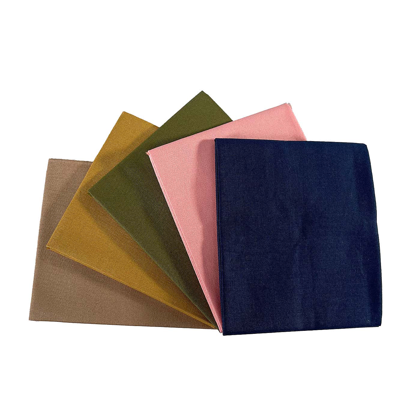 Set of 5 Plain Fat Quarters