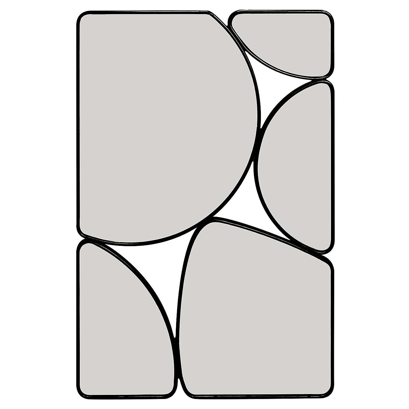 Multi Pebble Rectangle Wall Mirror