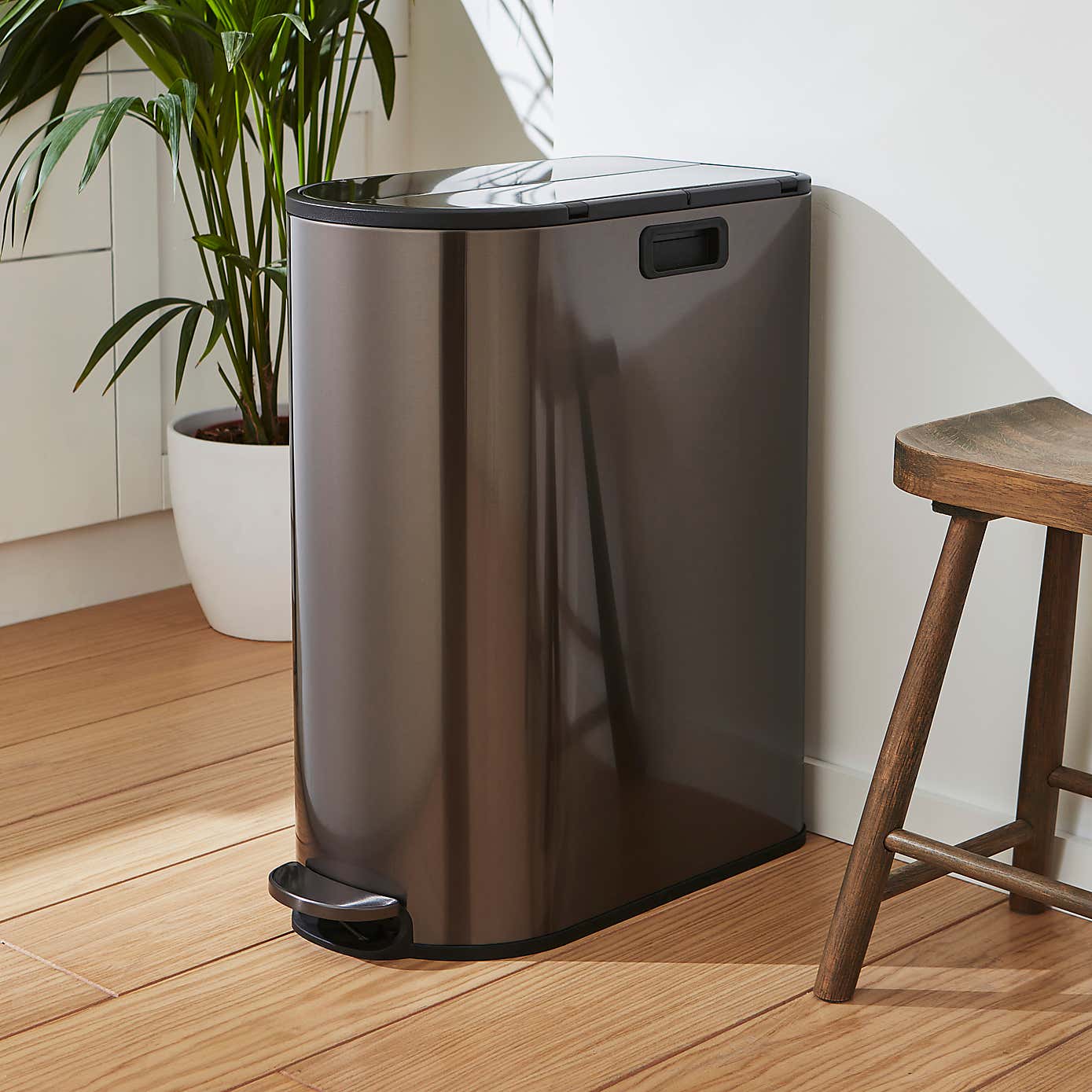 2.3 Litre Stainless Steel Recycling Bin