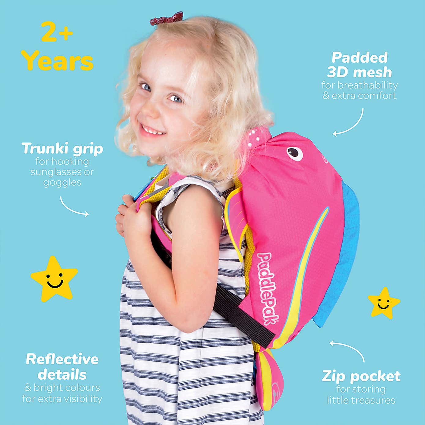 Trunki PaddlePak Coral Kids Water Resistant Backpack