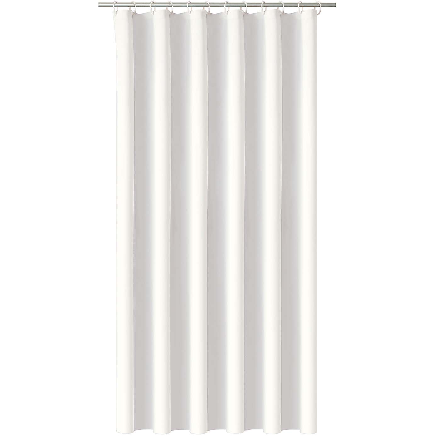 Essentials White Peva Shower Curtain