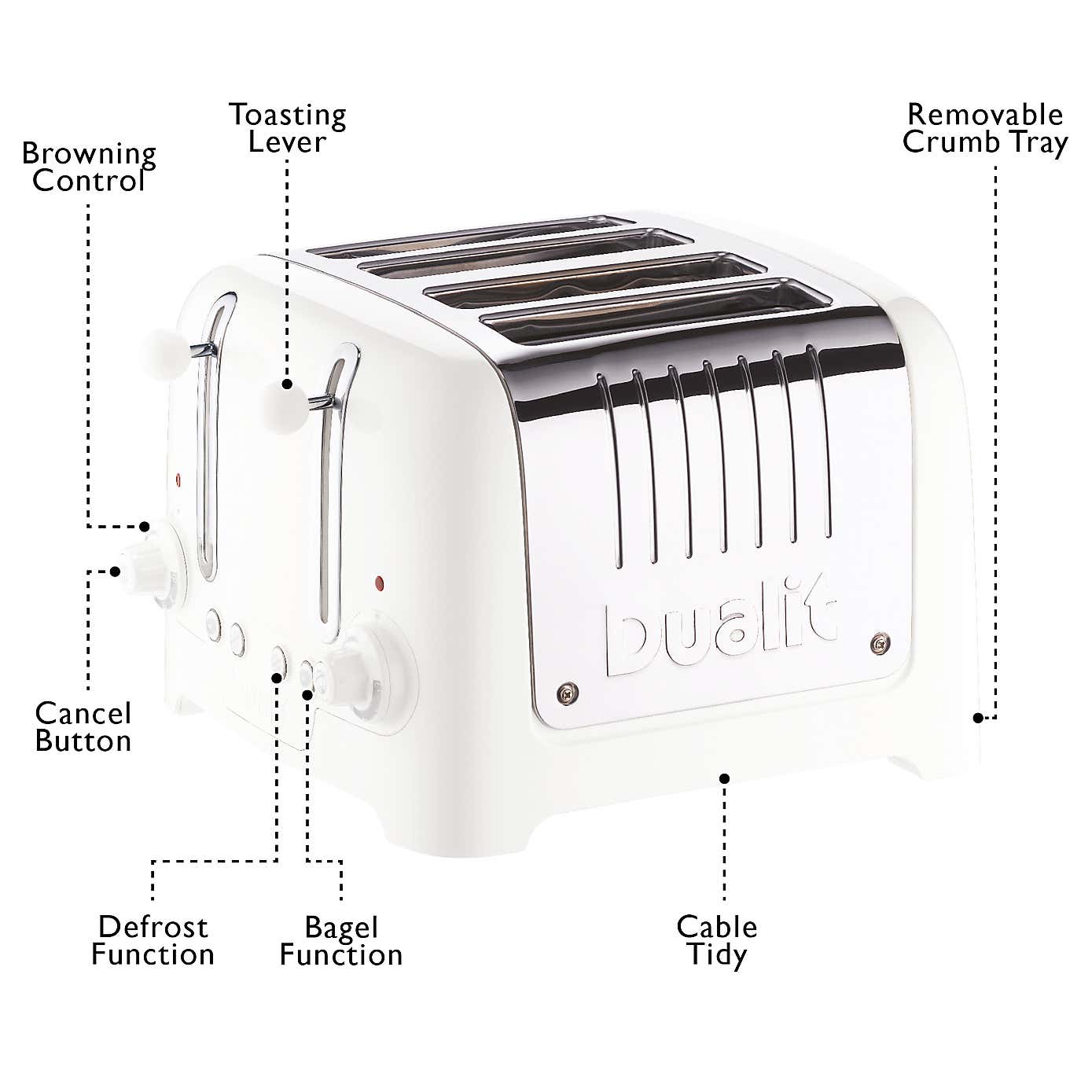 Dualit Lite 4 Long Slot Toaster