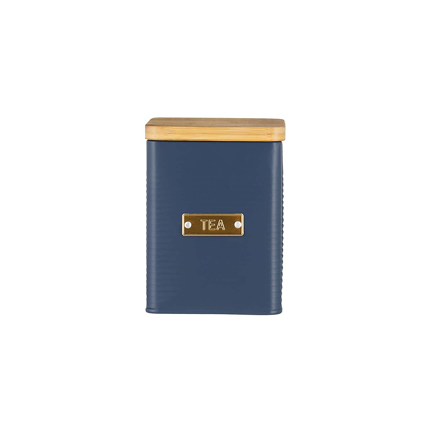 Otto Square Navy Tea Canister
