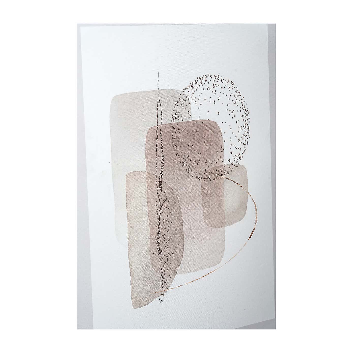 Set of 2 Natural Abstract Framed Canvases