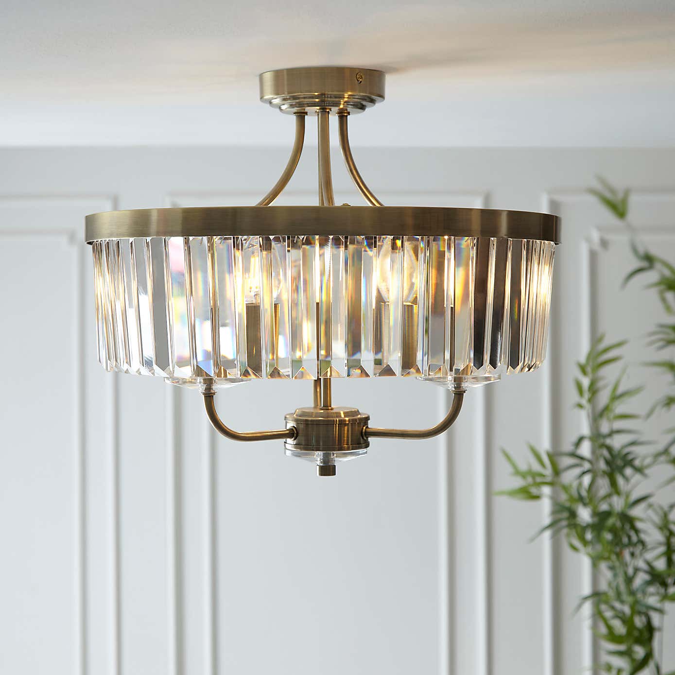 Vogue Lighting Balmoral 3 Light Semi Flush Chandelier
