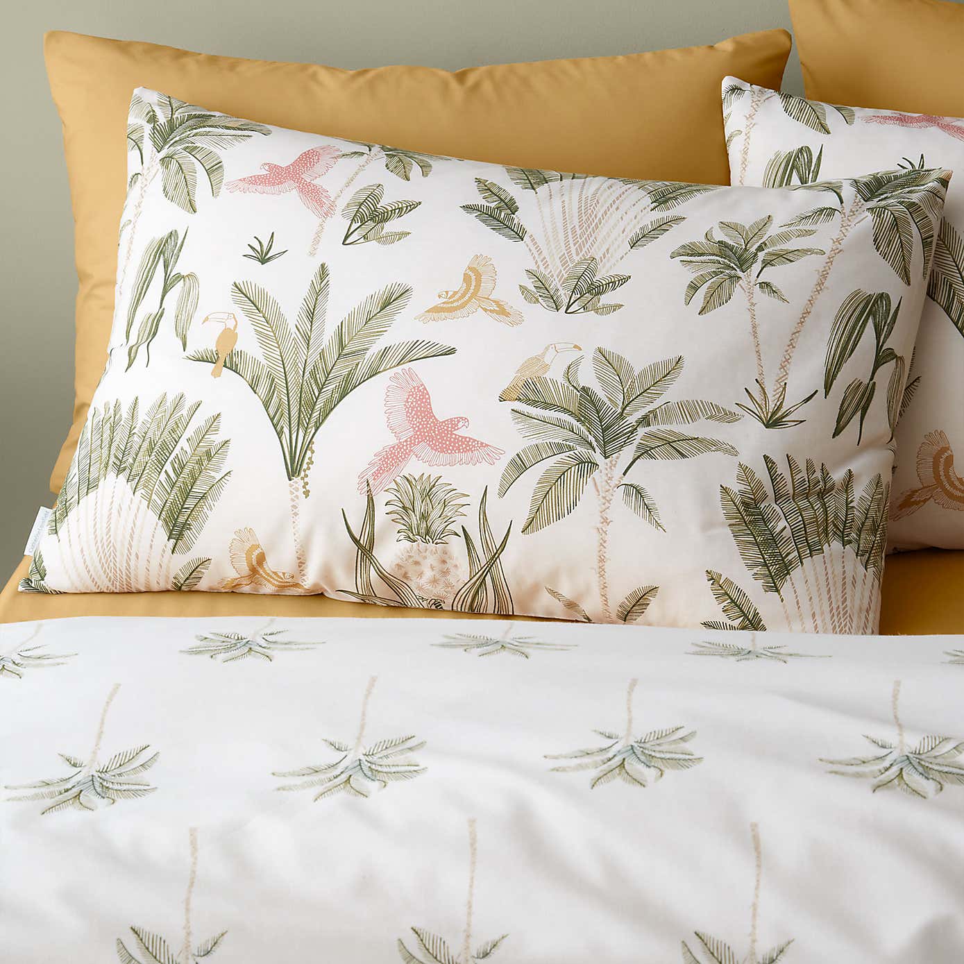 Catherine Lansfield Paradiso Palm Reversible Duvet Cover & Pillowcase Set