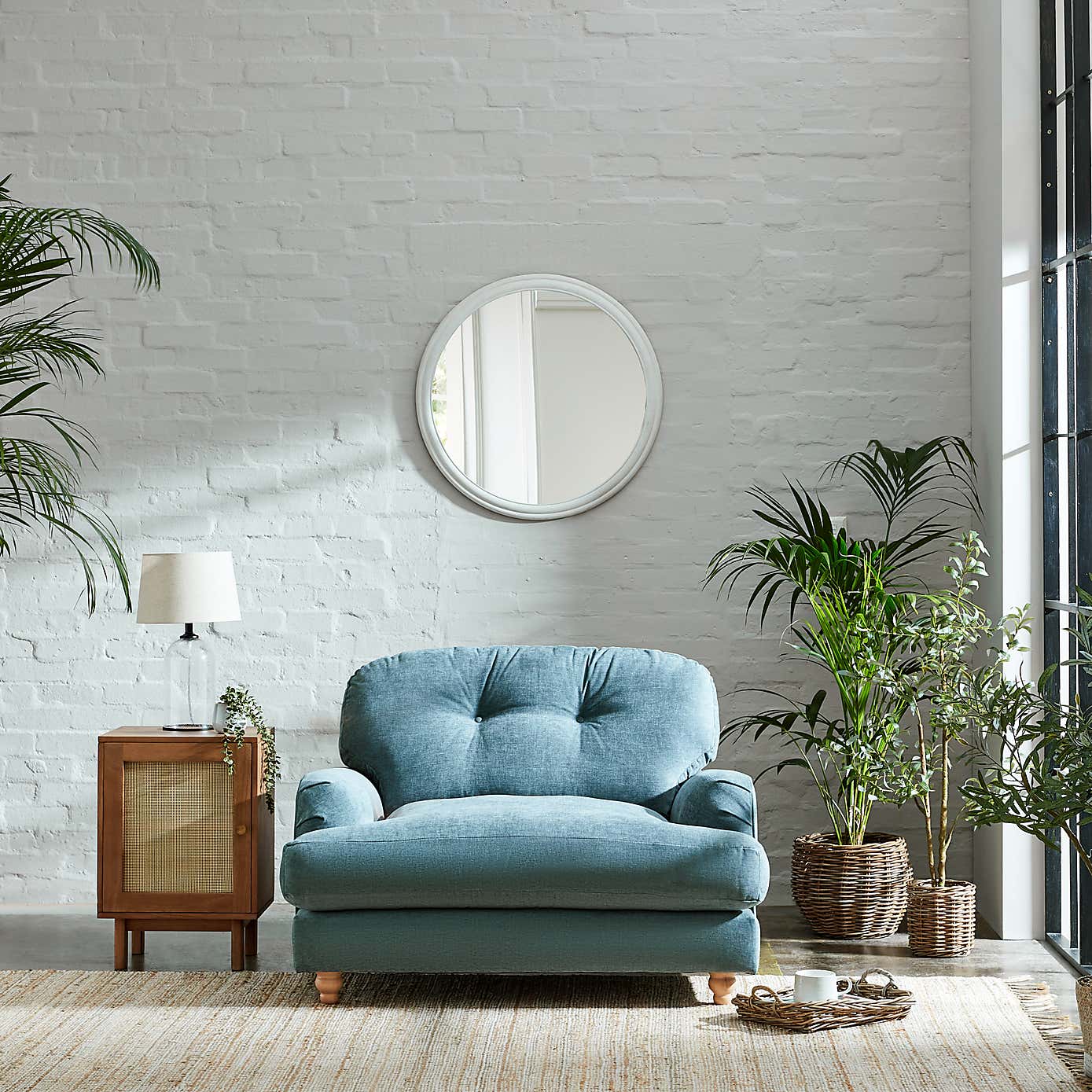 Martha Vintage Chenille Snuggle Chair