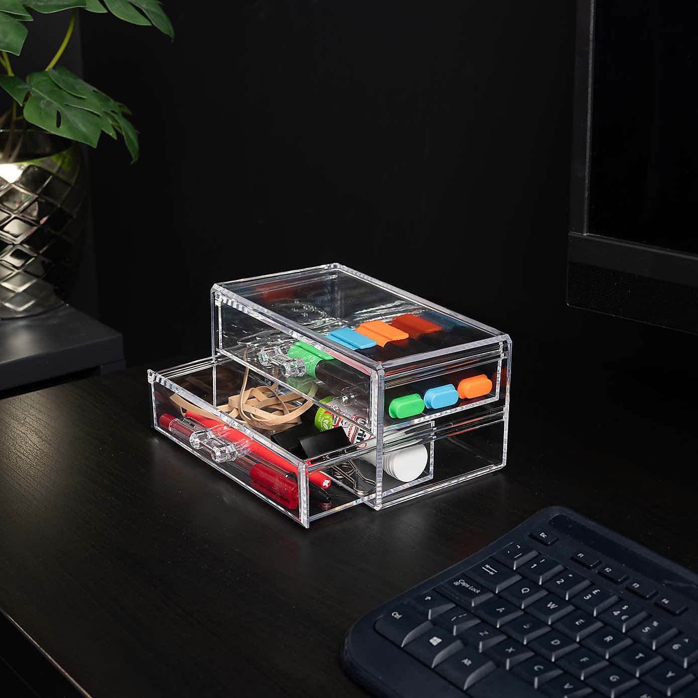 Addis Acrylic 2 Drawer Organiser