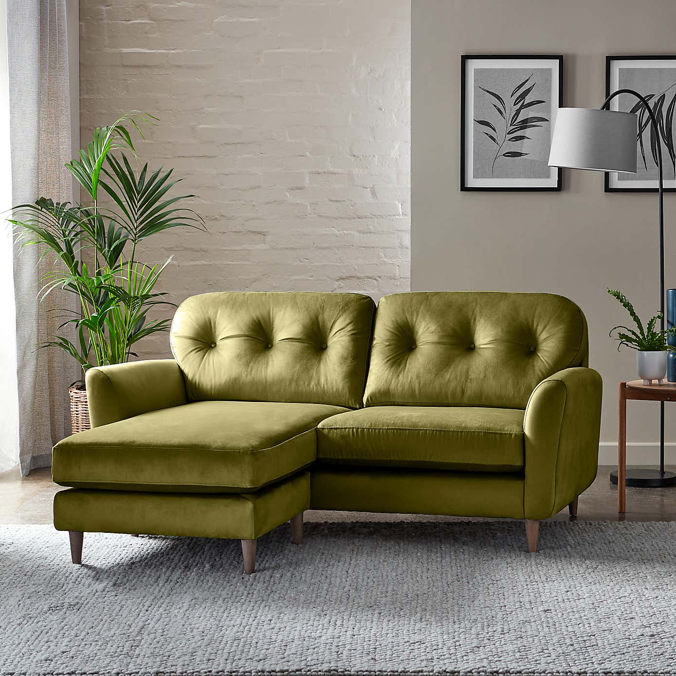 Sven Opulent Velvet Corner Chaise Sofa