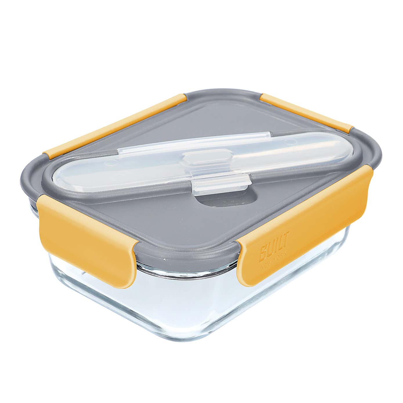 Microwave Safe Glass Lunch Box with Cutlery