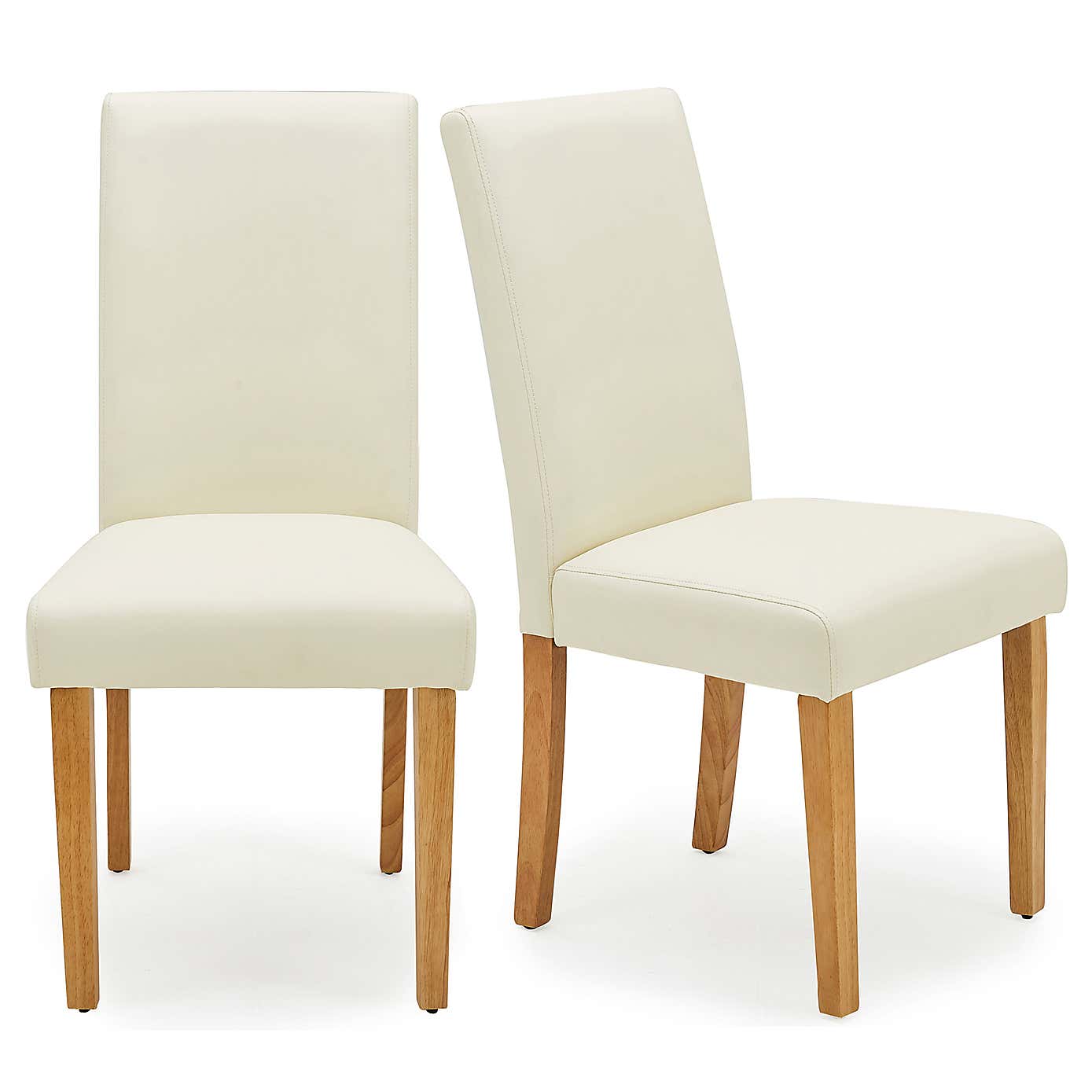 Hugo Set of 2 Dining Chairs, Faux Leather