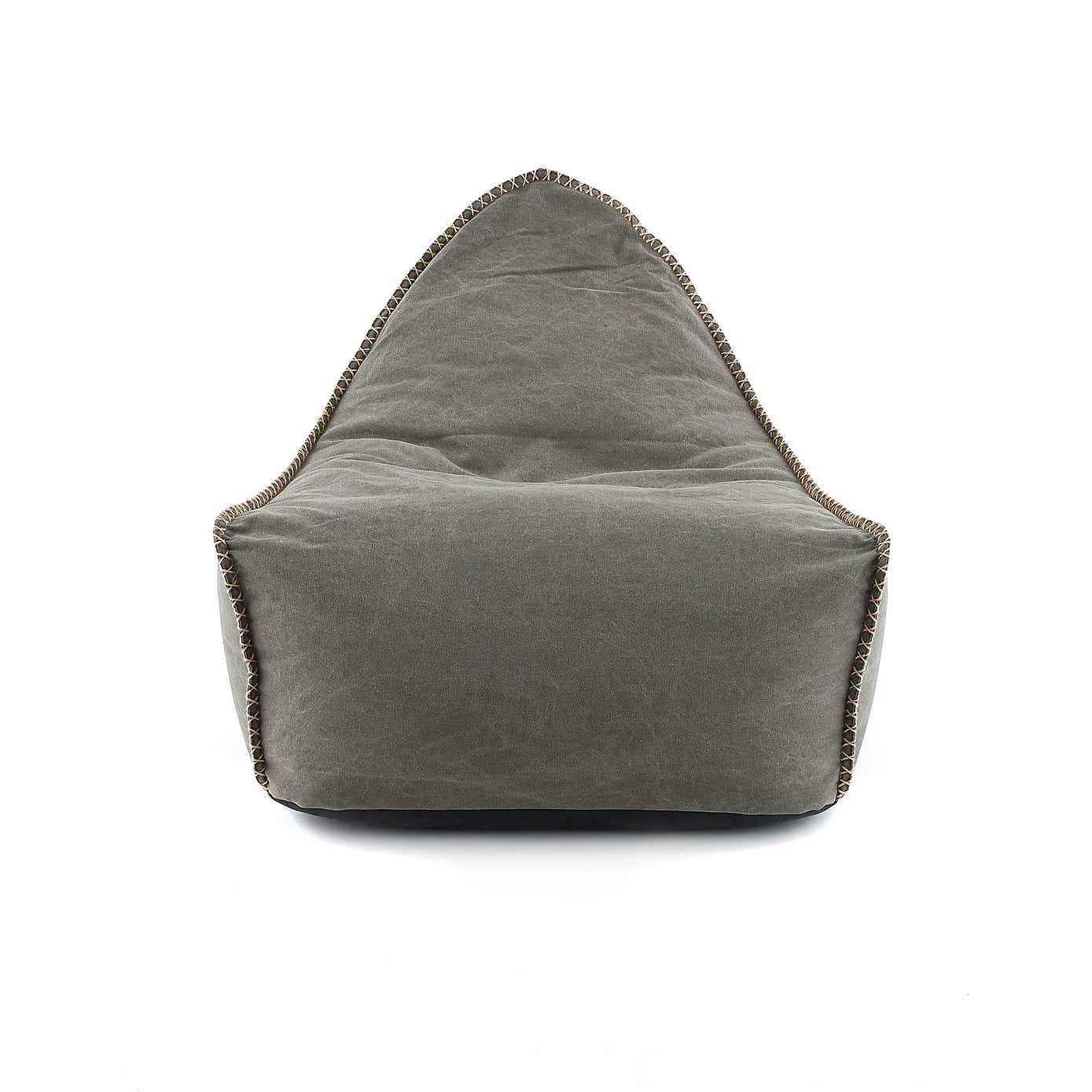Charcoal Canvas Bean Chair