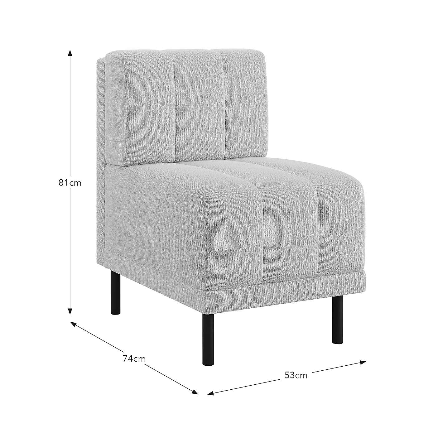 Amali Small Dining Bench, Boucle