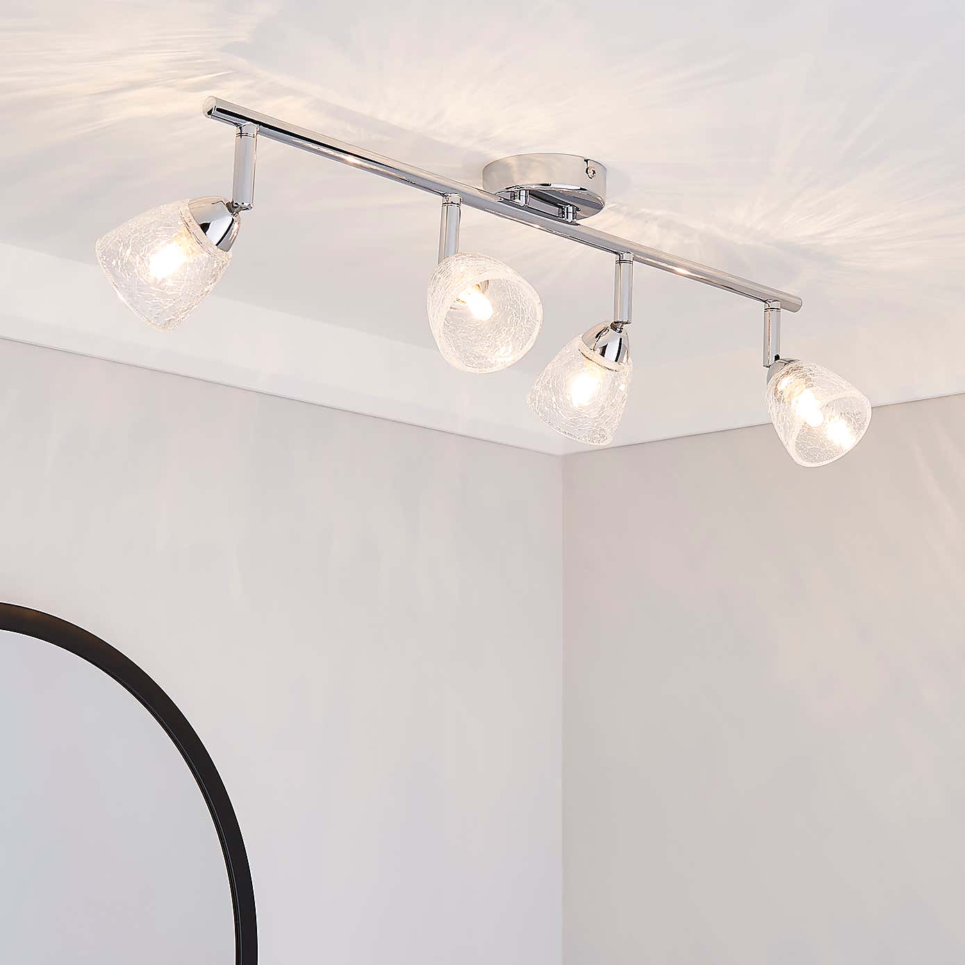 Balston 4 Light Glass Spotlight Bar