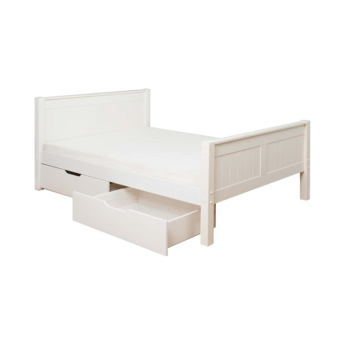 Stompa Pine Bed with 2 Underbed Drawers