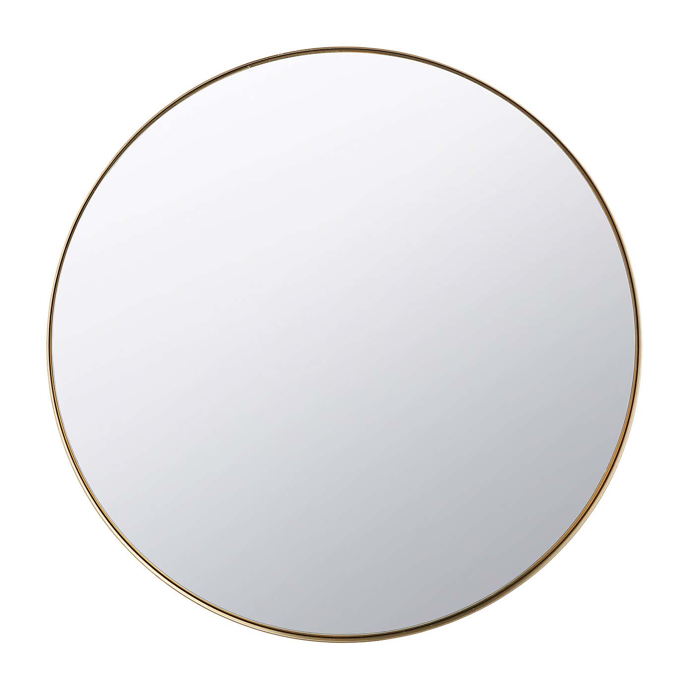 Slim Frame Round Wall Mirror
