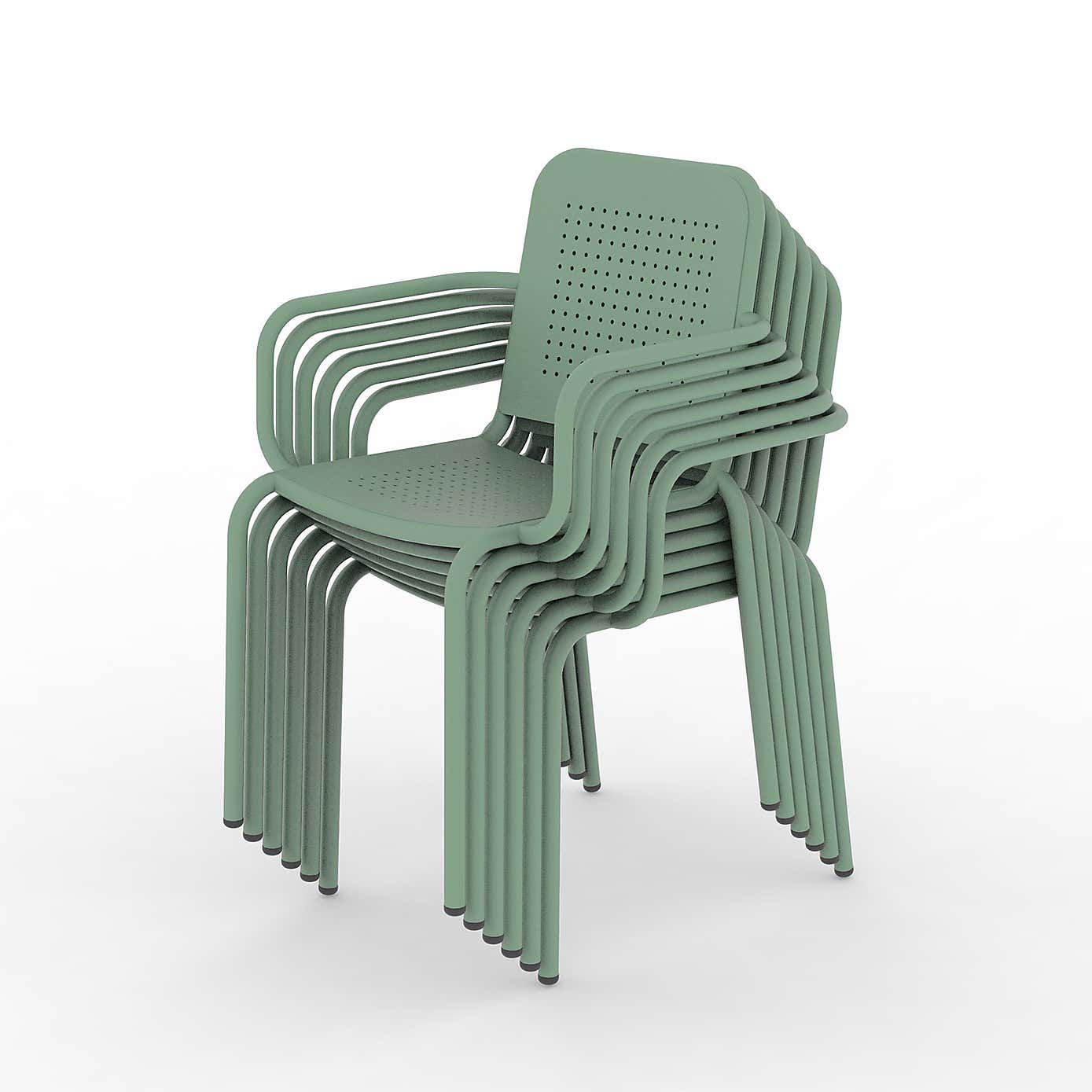 Porto 6 Seater Round Dining Set with Stacking Chairs